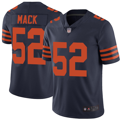 Chicago Bears Limited Navy Blue Men Khalil Mack Jersey NFL Football 52 Rush Vapor Untouchable